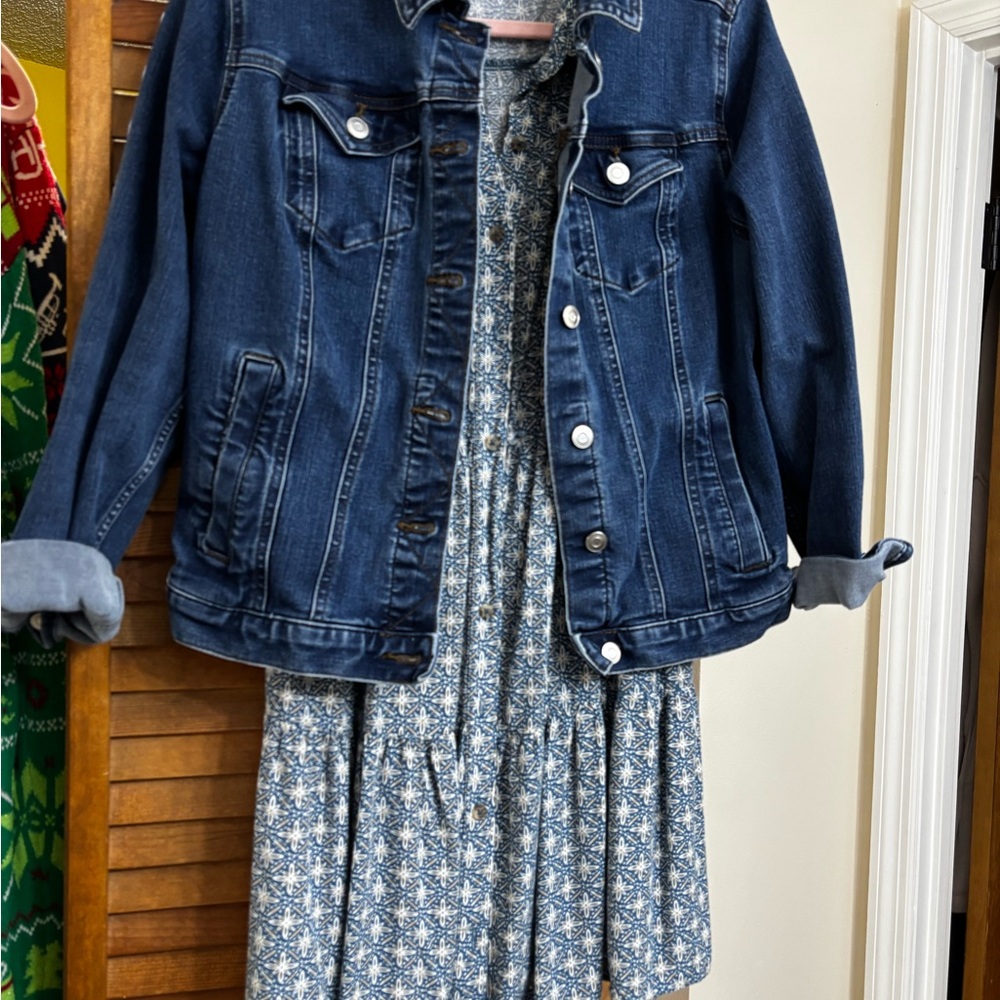 Lucky Brand Blue Patterned Dress